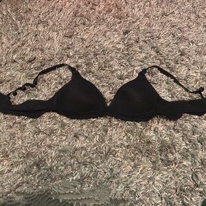 SHEIN Black Textured Bra